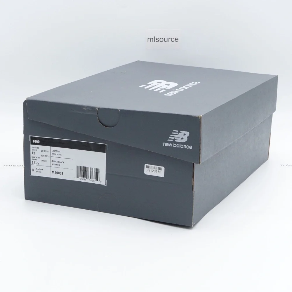 NEW New Balance 1000 Sneakers Men's M1000B Black/Black Cement/Castlerock